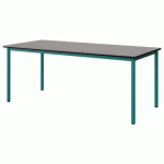 TABLE MALIBU 180X80 T5 4P STR ANTIB BÉT F186/NOIR BLEU 5018