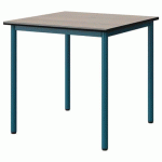 TABLE MALIBU 80X80CM T6 4P STRA ACACIA/NOIR BLEU 5025 - MANUTAN EXPERT
