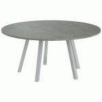 TABLE RÉUNION EVAN Ø 160 CM PIED ALU PLATEAU BÉTON - MBA