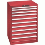 ARMOIRE ROUGE 717X725X1000 AVEC 10 TIR. 200KG _ 14.507.070 - LISTA