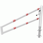 BARRIÈRE BÉTONNER SERRURE TRIANGULAIRE-2000 MM- BLANC/ROUGE - SCHAKE