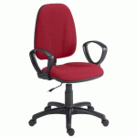 CHAISE DE BUREAU TWISTY AVEC ACCOUDOIRS - TISSUS BORDEAUX