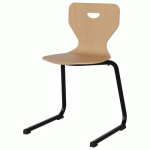 CHAISE MALIBU AST - T7 - COQUE HÊTRE / ALU NOIR 9005 - MANUTAN EXPERT