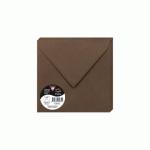 LOT DE 2 - PAQUET DE 20 ENVELOPPES POLLEN 165X165MM 120G/M2 - MARRON TAUPÉ