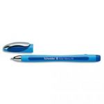 SCHNEIDER STYLO BILLE À CAPUCHON, POINTE LARGE, CORPS CAOUTCHOUC CONFORT, ENCRE BLEUE