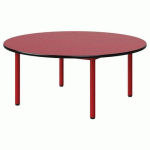 TABLE MALIBU Ø 120 T1 4P STRA ROUGE U321/NOIR ROUGE 3020