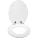 WOLTU - ABATTANT DE TOILETTE EN MDF SOFTCLOSE. COUVERCLE DE WC CHARNIÈRE INOXYDABLE. ANTIBACTÉRIENNE. BLANC 37.8 X 43.8CM