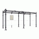 ABRI BUS 5 M PROVINCE 2 BARDAGES LAT. AGORA NOIR 9005 - PROCITY