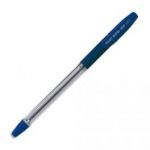 PILOT STYLO À BILLE POINTE FINE ENCRE BLEUE CORPS TRANSPARENT AVEC GRIP ANTIDÉRAPANT ET CAPUCHON BPS-GP