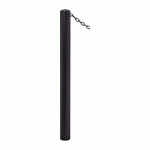 POTELET CARREFOUR Ø76 MM CHAINES 1 ANNEAU ZINC NOIR 9005 - PROCITY