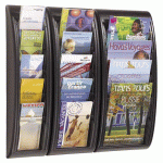 PRÉSENTOIR MURAL QUICK FIT 5 CASES JUSQU'AU A5 - NOIR