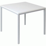 TABLE LOKI 80 X 80X75 CM PIÉT. GRIS / PLATEAU GRIS CENDRE