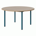 TABLE MALIBU Ø 120 T4 4P STRA ALAISÉ ACACIA/BLEU 5025