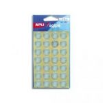 AGIPA SACHET DE 112 PASTILLES ADHÉSIVES MÉTALLISÉES. DIAMÈTRE 15MM COLORIS ARGENT