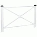 BARRIÈRE PAGODE 1.58 M - 2 POMMEAUX NOIRS - ZINC BLANC 9010 - PROCITY