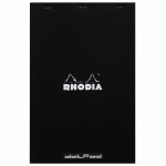 DOTPAD - BLOC AGRAFÉ RHODIA N°19 21X31,8 CM DOT 80 FEUILLETS 80G - NOIR - LOT DE 5