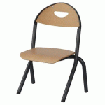 CHAISE MALIBU AST - T1 - ASS/DOS HÊTRE / ALU GRIS 7016 - MANUTAN EXPERT