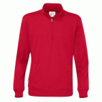 COTTOVER SWEATSHIRT COL ZIPPÉ UNISEX - CERTIFIÉ GOTS ROUGE - TAILLE XL
