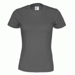 COTTOVER T-SHIRT COL ROND FEMME - CERTIFIÉ GOTS ANTHRACITE - TAILLE XXL