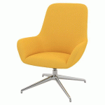 FAUTEUIL CITY DOSSIER MOYEN PIED ALU TISSU SAFRAN - QUADRIFOGLIO