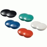 SET DE 10 AIMANTS DIAM 12 MM BLEUROUGEVERT NOIR ET BLANC