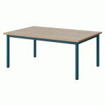TABLE MALIBU 120X80 T1 4P STRA ALAISÉ ACACIA/BLEU 5025