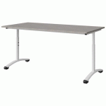 TABLE MALIBU 160X80 T3/T6 DL ST ABS BÉTON F186/BLC 9016