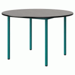 TABLE MALIBU Ø 120 T6 4P STR ANTIB BÉTON F186/NOIR BLEU 5018