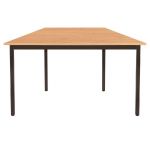 TABLE MODULAIRE DOMINO TRAPÈZE - L. 120 X P. 60 CM - PLATEAU HÊTRE - PIEDS NOIR