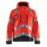 VESTE HAUTE VISIBILITÉ ROUGE FLUORESCENT/NOIR TAILLE XS - BLAKLADER