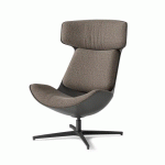 FAUTEUIL LOUNGE CLEO ANTHRACITE - MARRON