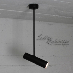 LICHT-ERLEBNISSE - LUSTRE SUSPENSION D'INTÉRIEUR EYE NOIR AU DESIGN ÉLÉGANT DE STYLE MODERNE GU10 H:56 CM - NOIR - NOIR