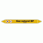 LOT DE 3 - MARQUEUR TUYAUTERIE - GAZ NATUREL BASSE PRESSION - VINYLE 355 X 37 MM