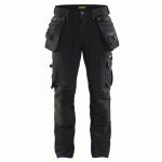 PANTALON DE TRAVAIL X1900 ARTISAN STRETCH 4D NOIR TAILLE 48C - BLAKLADER