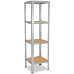 SHELFPLAZA - HOME 155X30X30CM ÉTAGÈRE CHARGE LOURDE GALVANISÉ / ETAGERE METALLIQUE 4 NIVEAUX / 175KG CAPACITÉ CHARGE / ETAGERE EN METAL, ÉTAGÈRES DE