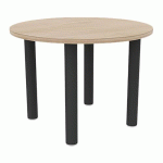 TABLE DE RÉUNION 4 PIEDS Ø 120 CM ORME/ANTHRACITE - QUADRIFOGLIO