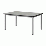 TABLE MALIBU 120X80 T3 4P STRA ISOS GRIS 1400/NOIR GRIS 9006