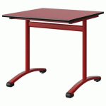 TABLE MALIBU 80X80 T6 DL STRA ROUGE U321/NOIR ROUGE 3020 - MANUTAN EXPERT