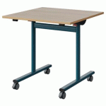 TABLE MALIBU RAB. 80X80 T6 DL STRA ALAISÉ ACACIA/BLEU 5025 - MANUTAN EXPERT