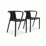 FAUTEUIL DE JARDIN EMPILABLE DIEGO GRIS ANTHRACITE EN LOT - DCBGARDEN