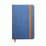 LOT DE 2 - RHODIARAMA CARNET RIGIDE A6 96 FEUILLES UNIES PAPIER IVOIRE 90 G FERMETURE ÉLASTIQUE. - SAPHIR