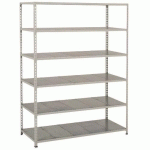 RAYONNAGE RAPID 2 6 TABLETTES METAL 1980X1220X305 GRIS