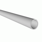 TUBES RONDS EN ALUMINIUM-SATINÉ ARGENT-3 M-16X1MM QUINCADÉCOR