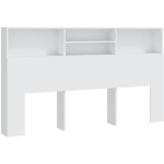 VIDAXL - ARMOIRE DE TÊTE DE LIT BLANC 180X19X103,5 CM