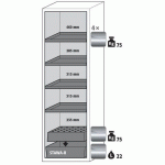 ARMOIRE SÉCURITÉ S-PHOENIX-90 S90.196.060.FDASR GRIS CLAIR - ASECOS