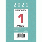 BLOC ÉPHÉMÉRIDE NEUTRE SANS SUPPORT 9,8 X 13,4 CM - 2026 - VERT - LOT DE 5