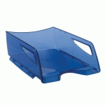 LOT DE 6 - CORBEILLE À COURRIER MAXI FORMAT CEP TENDANCE BLEU TRANSLUCIDE