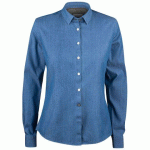 J.HARVEST & FROST INDIGO BOW 130 CHEMISE FEMMES INDIGO - TAILLE XS