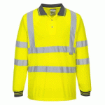 LOT DE 2 - PORTWEST S277 POLO HV MANCHES LONGUES JAUNE - TAILLE L