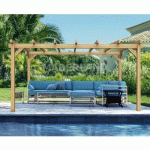 PERGOLA EN BOIS LAMELLÉ-COLLÉ VALENCIA 7X3 M MADERLAND